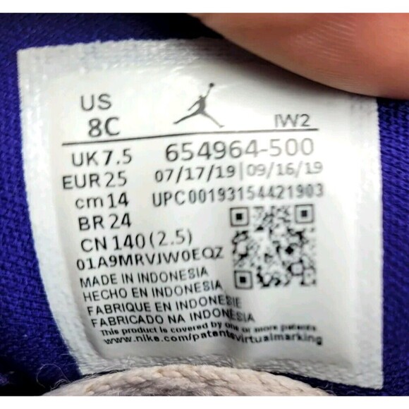 Jordan Kids Sneakers Pink and Blue - Picture 10 of 10